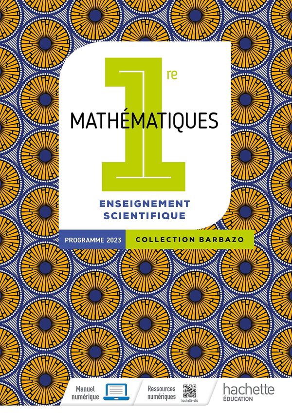 Barbazo Mathematiques Enseignement Scientifique 1Re Premiere 2023 New